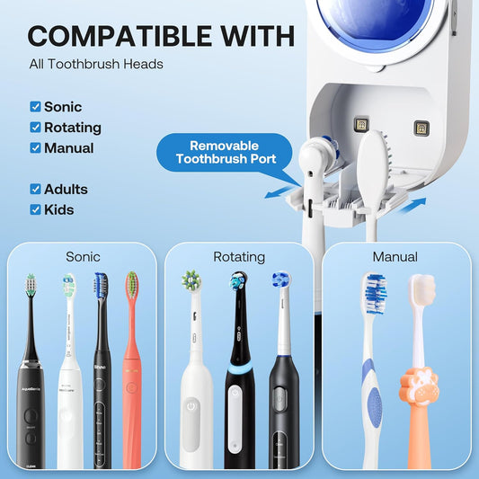 Toothbrush Cleaner with Infrared Sensing – Bitvae Smart Wall-Mounted Holder